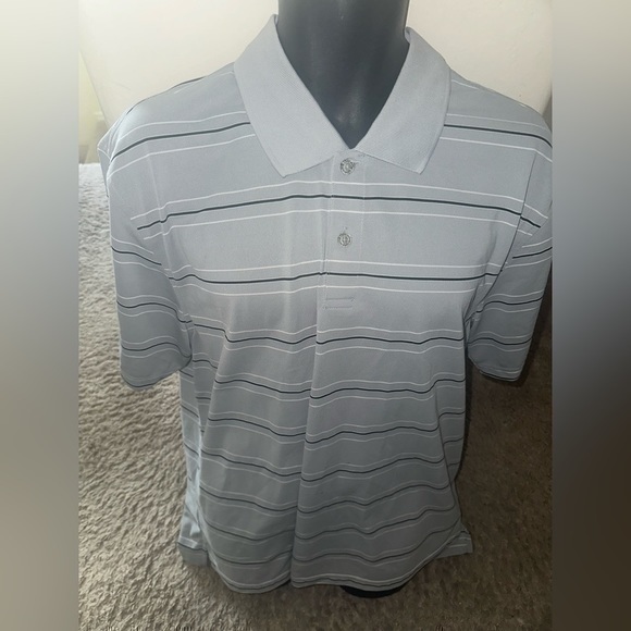 Izod Other - Men’s used Izod X-treme function golf polo striped grey shirt size XL